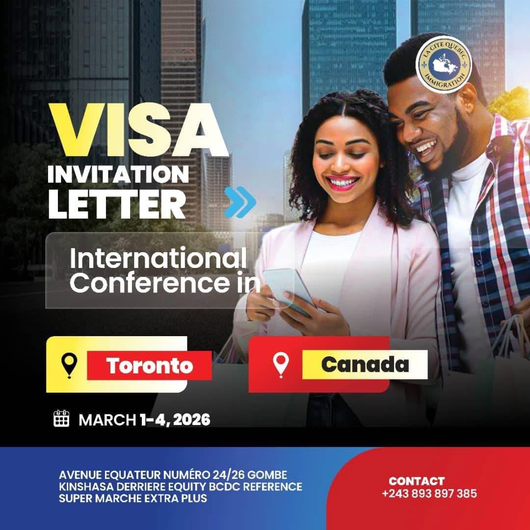 VISA INVITATION LETTER - Conférence Internationale Toronto Canada MARS 2026