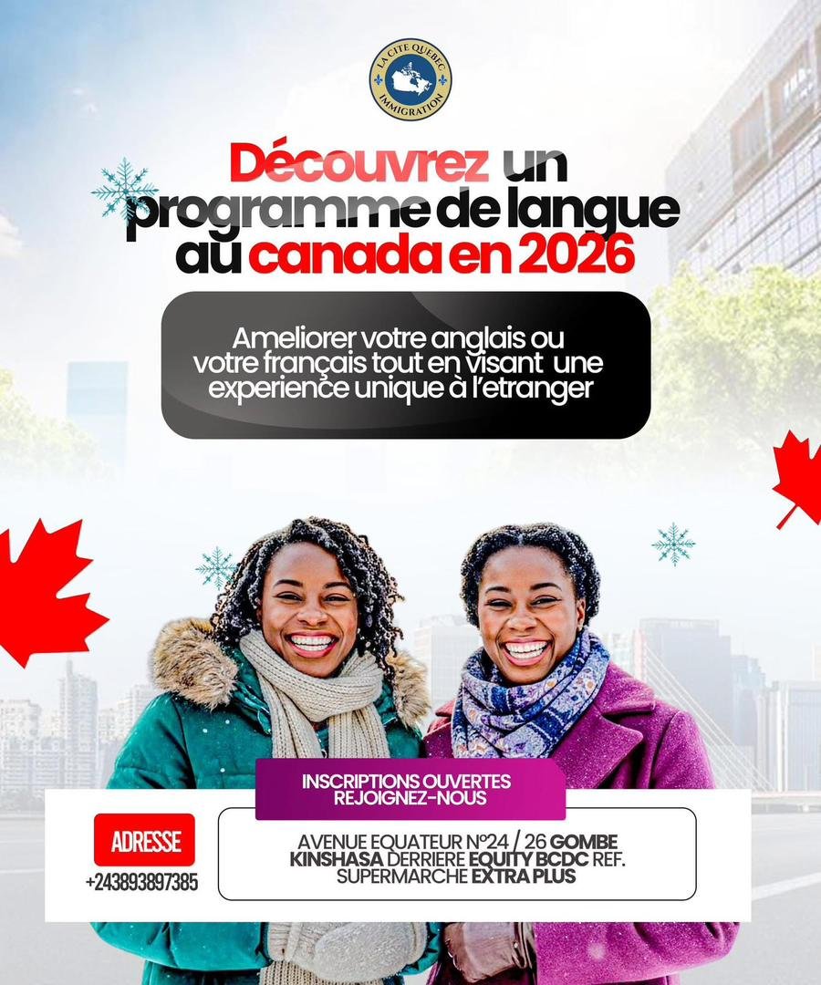 Programme de Langue au Canada 2026 - Anglais/Français